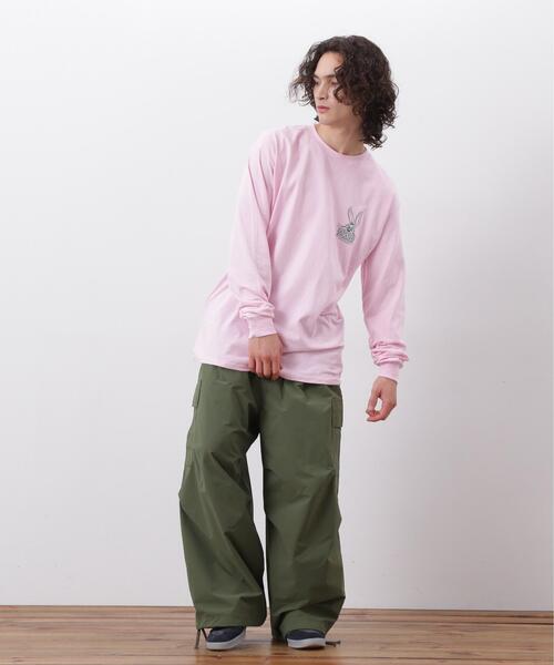 MANASTASH(マナスタッシュ)の「MANASTASH/マナスタッシュ/CiTee L/S RABBIT/シティーロングスリーブラビット(Tシャツ/カットソー・メンズ・ピンク/ホワイト・XL/M/L/S)」の13枚目の写真