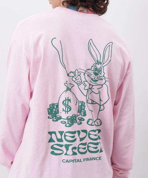 MANASTASH(マナスタッシュ)の「MANASTASH/マナスタッシュ/CiTee L/S RABBIT/シティーロングスリーブラビット(Tシャツ/カットソー・メンズ・ピンク/ホワイト・XL/M/L/S)」の8枚目の写真