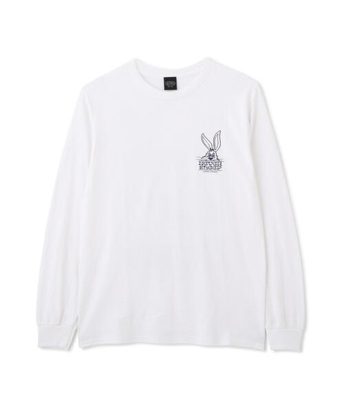 MANASTASH(マナスタッシュ)の「MANASTASH/マナスタッシュ/CiTee L/S RABBIT/シティーロングスリーブラビット(Tシャツ/カットソー・メンズ・ピンク/ホワイト・XL/M/L/S)」の7枚目の写真