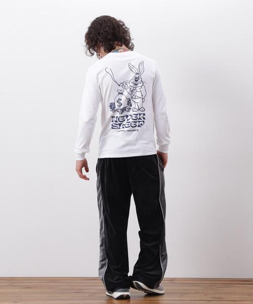 MANASTASH(マナスタッシュ)の「MANASTASH/マナスタッシュ/CiTee L/S RABBIT/シティーロングスリーブラビット(Tシャツ/カットソー・メンズ・ピンク/ホワイト・XL/M/L/S)」の4枚目の写真
