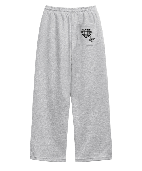 RANDOMOFF(ランダムオフ)の「BUTTERFLY DREAM ONE TUCK WIDE SWEAT PANTS (2color)(スウェットパンツ・レディース・ライトグレー/ブラック・SMALL/MEDIUM/LARGE)」の7枚目の写真