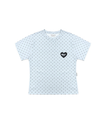 スモールハート ESCFロゴコラージュアプリケドットスリムフィット半袖Tシャツ [3色]