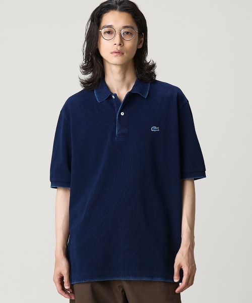 LACOSTE ダークブルー ポロシャツ US L オーバーサイズ インディゴ ポロシャツ（ポロシャツ）｜LACOSTE