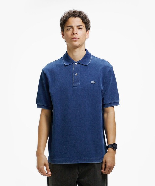 LACOSTE(ラコステ)の「オーバーサイズ インディゴ ポロシャツ(ポロシャツ・メンズ・ダークインディゴブルー/インディゴブルー・4/3/2/5)」の3枚目の写真