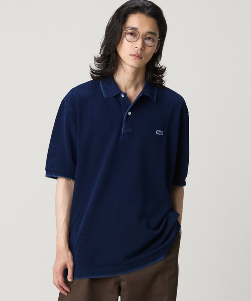 LACOSTE(ラコステ)の「オーバーサイズ インディゴ ポロシャツ(ポロシャツ・メンズ・ダークインディゴブルー/インディゴブルー・4/3/2/5)」の6枚目の写真