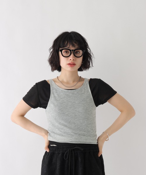 BAYFLOW（ベイフロー）の「[WEB限定]マルチWAYレイヤードセットTEE（Tシャツ/カットソー・レディース・ピンク/ブラウン/ブラック・MEDIUM/SMALL）」の11枚目の写真