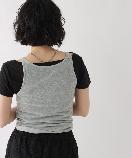 BAYFLOW（ベイフロー）の「[WEB限定]マルチWAYレイヤードセットTEE（Tシャツ/カットソー・レディース・ピンク/ブラウン/ブラック・MEDIUM/SMALL）」の14枚目の写真