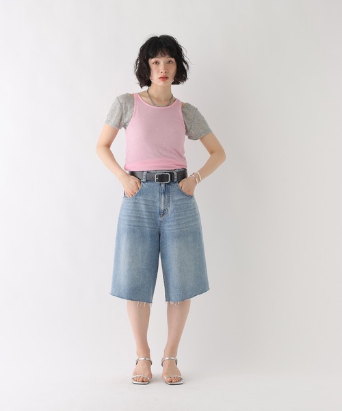 BAYFLOW（ベイフロー）の「[WEB限定]マルチWAYレイヤードセットTEE（Tシャツ/カットソー・レディース・ピンク/ブラウン/ブラック・MEDIUM/SMALL）」の18枚目の写真