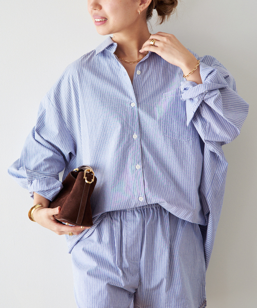 Deuxieme Classe（ドゥーズィエムクラス）の「【LA PISCINE/ラ ピシーヌ】SHIRT（シャツ/ブラウス・レディース・スカイブルー・FREE）」の2枚目の写真