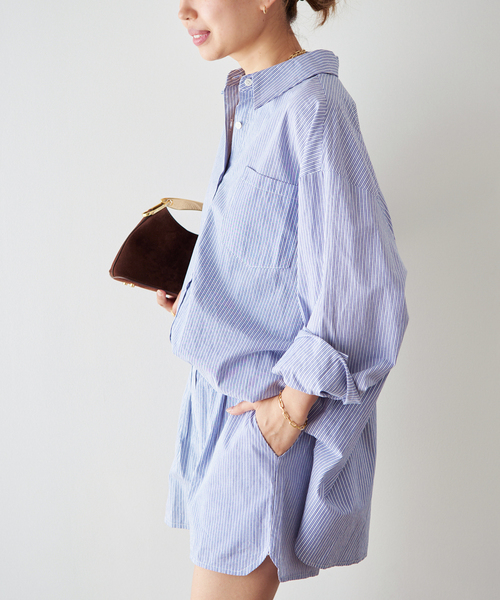 Deuxieme Classe（ドゥーズィエムクラス）の「【LA PISCINE/ラ ピシーヌ】SHIRT（シャツ/ブラウス・レディース・スカイブルー・FREE）」の3枚目の写真