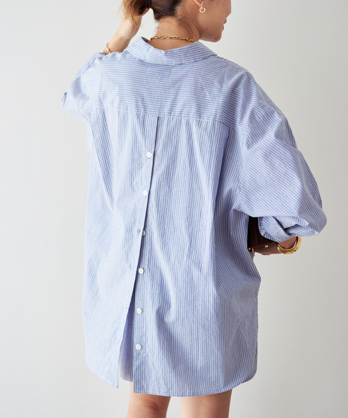 Deuxieme Classe（ドゥーズィエムクラス）の「【LA PISCINE/ラ ピシーヌ】SHIRT（シャツ/ブラウス・レディース・スカイブルー・FREE）」の4枚目の写真