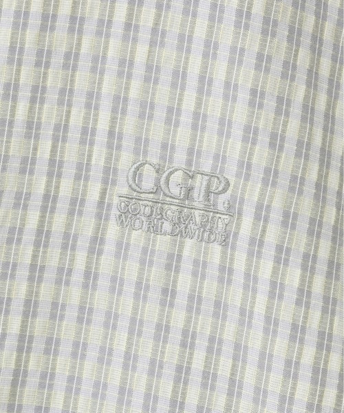 codegraphy（コードグラフィー）の「Check Short Sleeve Shirt CBFUUSH003（シャツ/ブラウス・メンズ・ダークブラウン/ライトカーキ/スカイブルー/ネイビー・MEDIUM/LARGE）」の7枚目の写真