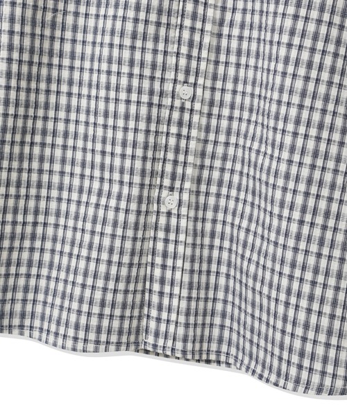 codegraphy（コードグラフィー）の「Check Short Sleeve Shirt CBFUUSH003（シャツ/ブラウス・メンズ・ダークブラウン/ライトカーキ/スカイブルー/ネイビー・MEDIUM/LARGE）」の12枚目の写真
