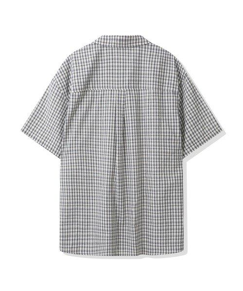 codegraphy（コードグラフィー）の「Check Short Sleeve Shirt CBFUUSH003（シャツ/ブラウス・メンズ・ダークブラウン/ライトカーキ/スカイブルー/ネイビー・MEDIUM/LARGE）」の13枚目の写真