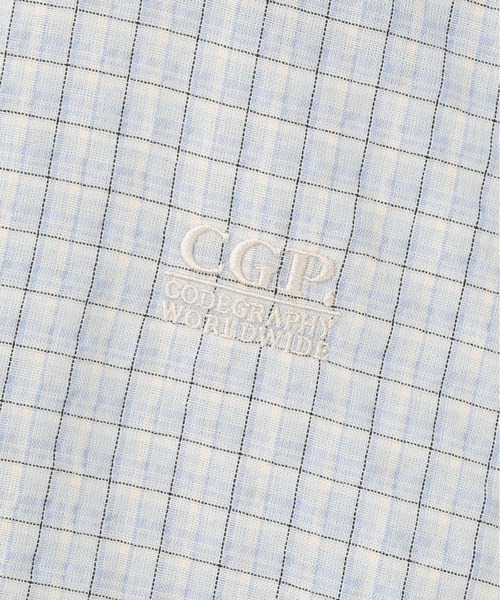 codegraphy（コードグラフィー）の「Check Short Sleeve Shirt CBFUUSH003（シャツ/ブラウス・メンズ・ダークブラウン/ライトカーキ/スカイブルー/ネイビー・MEDIUM/LARGE）」の19枚目の写真