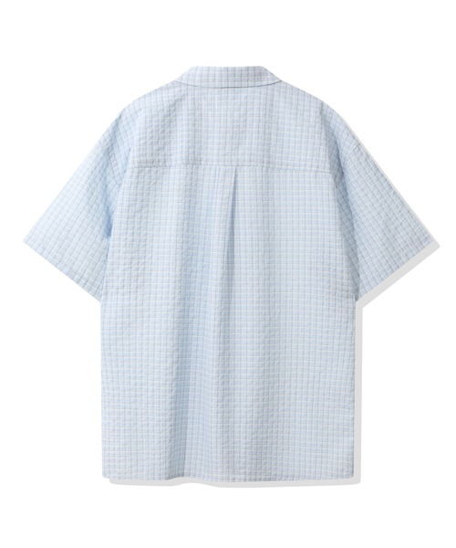 codegraphy（コードグラフィー）の「Check Short Sleeve Shirt CBFUUSH003（シャツ/ブラウス・メンズ・ダークブラウン/ライトカーキ/スカイブルー/ネイビー・MEDIUM/LARGE）」の21枚目の写真