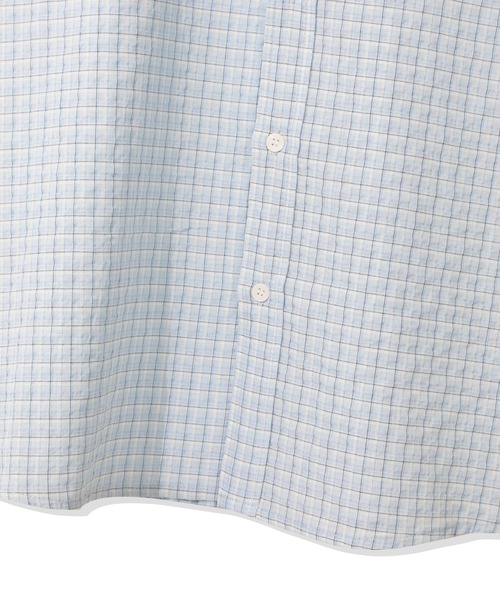 codegraphy（コードグラフィー）の「Check Short Sleeve Shirt CBFUUSH003（シャツ/ブラウス・メンズ・ダークブラウン/ライトカーキ/スカイブルー/ネイビー・MEDIUM/LARGE）」の20枚目の写真