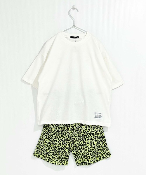 セール】レオパード柄セットアップ 半袖Tシャツ ハーフパンツ 上下