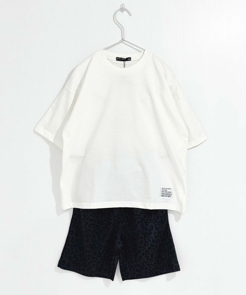 セール】レオパード柄セットアップ 半袖Tシャツ ハーフパンツ 上下