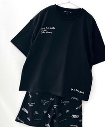 SHISKY（シスキー）の「レオパード柄セットアップ 半袖Tシャツ ハーフパンツ 上下セット（セットアップ）」
