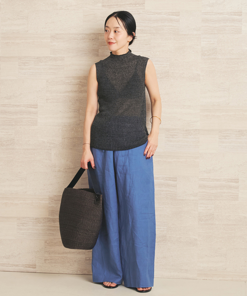 plage（プラージュ）の「Seamless Bottleneck ニット（ニット/セーター・レディース・ベージュ/ホワイト/チャコールグレー・FREE）」の5枚目の写真