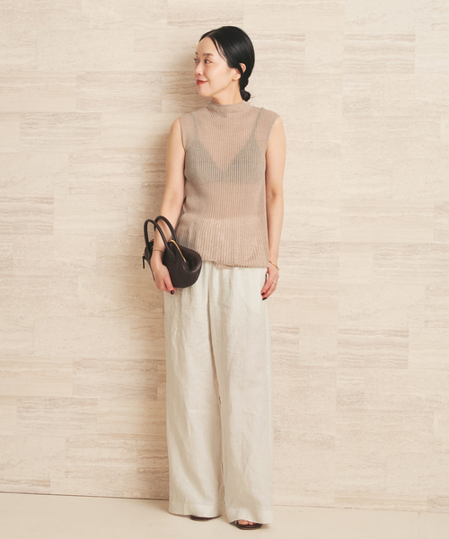 plage（プラージュ）の「Seamless Bottleneck ニット（ニット/セーター・レディース・ベージュ/ホワイト/チャコールグレー・FREE）」の7枚目の写真