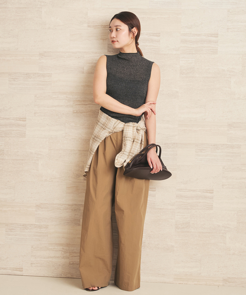 plage（プラージュ）の「Seamless Bottleneck ニット（ニット/セーター・レディース・ベージュ/ホワイト/チャコールグレー・FREE）」の8枚目の写真