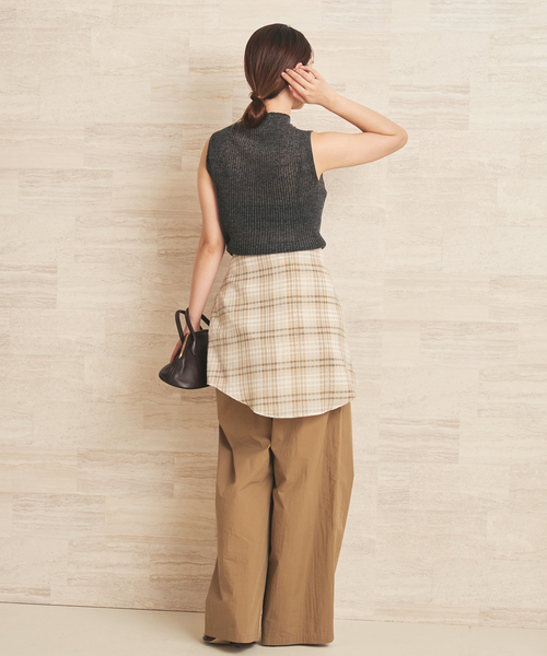 plage（プラージュ）の「Seamless Bottleneck ニット（ニット/セーター・レディース・ベージュ/ホワイト/チャコールグレー・FREE）」の10枚目の写真