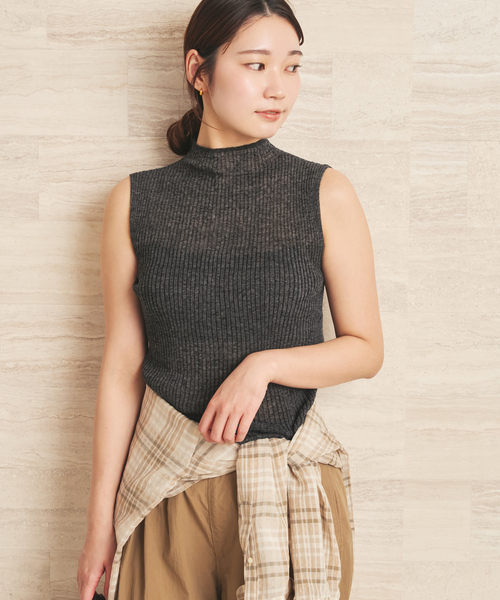 plage（プラージュ）の「Seamless Bottleneck ニット（ニット/セーター・レディース・ベージュ/ホワイト/チャコールグレー・FREE）」の11枚目の写真