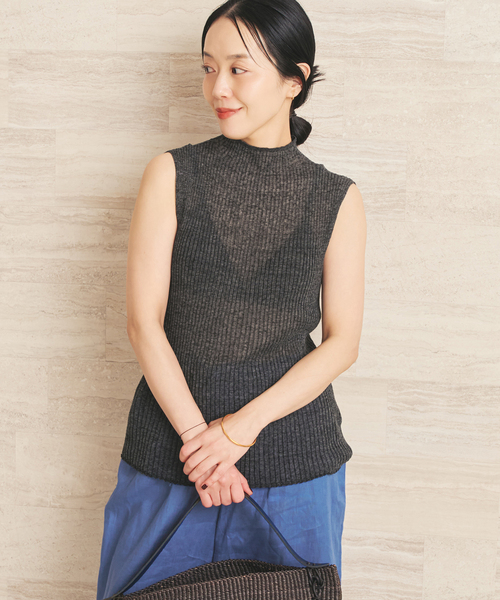 plage（プラージュ）の「Seamless Bottleneck ニット（ニット/セーター・レディース・ベージュ/ホワイト/チャコールグレー・FREE）」の18枚目の写真