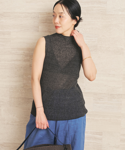 plage（プラージュ）の「Seamless Bottleneck ニット（ニット/セーター・レディース・ベージュ/ホワイト/チャコールグレー・FREE）」の19枚目の写真