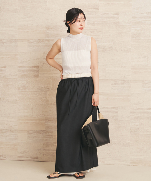 plage（プラージュ）の「Seamless Bottleneck ニット（ニット/セーター・レディース・ベージュ/ホワイト/チャコールグレー・FREE）」の22枚目の写真