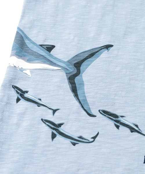 go slow caravan(ゴースローキャラバン)の「ESPACE VERT/エスパスヴェール シャーク S/S TEE(Tシャツ/カットソー・メンズ・サックスブルー/ホワイト・MEDIUM/LARGE/X-LARGE)」の10枚目の写真