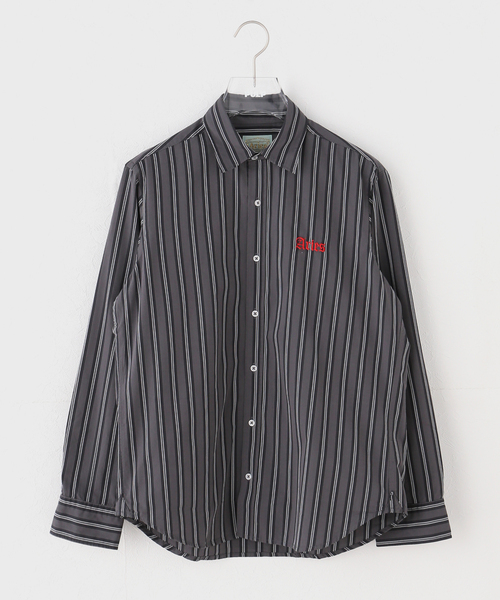 ARIES(アリーズ)の「ARIES / アリーズ GRUNGE STRIPE LS SHIRT(シャツ/ブラウス・レディース・チャコールグレー・X-SMALL)」の1枚目の写真