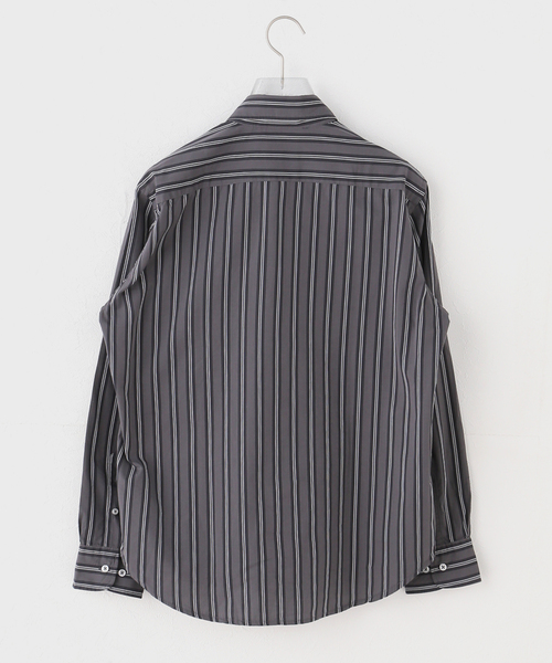 ARIES(アリーズ)の「ARIES / アリーズ GRUNGE STRIPE LS SHIRT(シャツ/ブラウス・レディース・チャコールグレー・X-SMALL)」の2枚目の写真