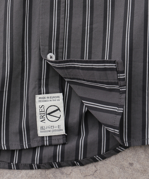 ARIES(アリーズ)の「ARIES / アリーズ GRUNGE STRIPE LS SHIRT(シャツ/ブラウス・レディース・チャコールグレー・X-SMALL)」の4枚目の写真