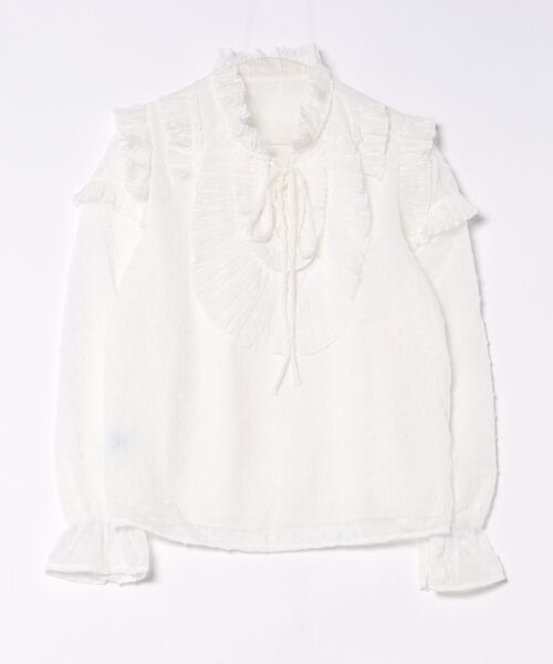 Jasmine Grandiflorum(ジャスミングランディフローラム)の「【Jasmine】ドッドフリルレースアップブラウス(シャツ/ブラウス・レディース・ブラック/ホワイト・FREE)」の16枚目の写真