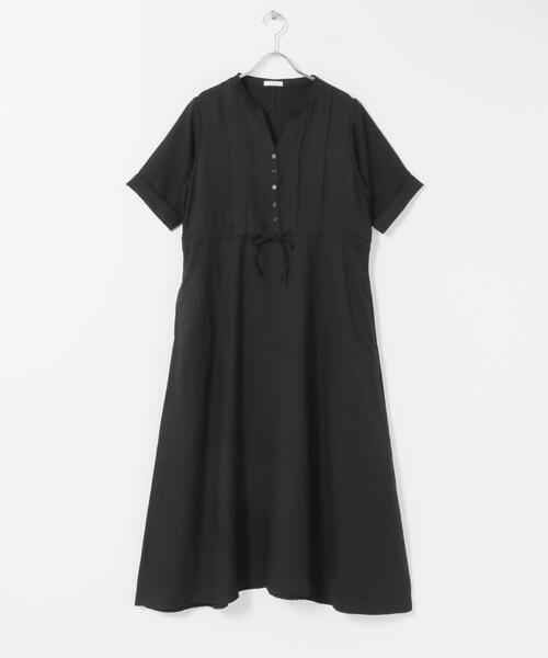ITEMS URBANRESEARCH(アイテムズ アーバンリサーチ)の「ウエストマーク半袖ワンピース(ワンピース・レディース・ブラック/ブラウン/オレンジ・FREE)」の7枚目の写真