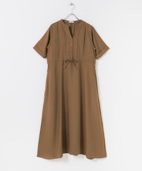 ITEMS URBANRESEARCH(アイテムズ アーバンリサーチ)の「ウエストマーク半袖ワンピース(ワンピース・レディース・ブラック/ブラウン/オレンジ・FREE)」の13枚目の写真