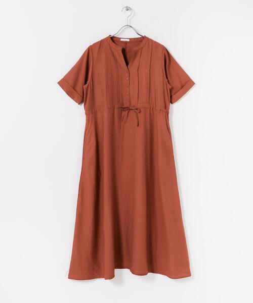 ITEMS URBANRESEARCH(アイテムズ アーバンリサーチ)の「ウエストマーク半袖ワンピース(ワンピース・レディース・ブラック/ブラウン/オレンジ・FREE)」の19枚目の写真