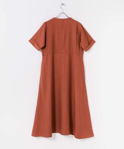 ITEMS URBANRESEARCH(アイテムズ アーバンリサーチ)の「ウエストマーク半袖ワンピース(ワンピース・レディース・ブラック/ブラウン/オレンジ・FREE)」の22枚目の写真