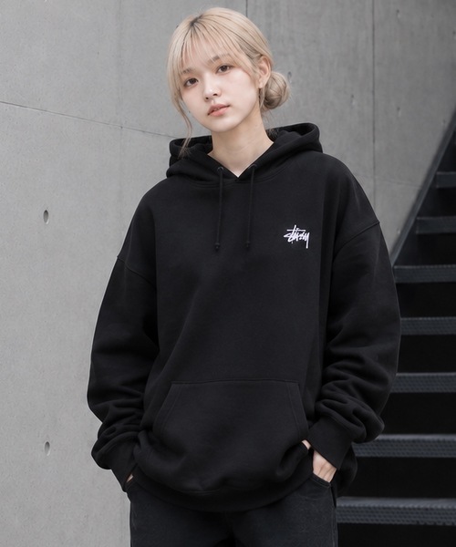 STUSSY(ステューシー)の「【STUSSY】ステューシー BASIC LOGO raising of HOODIE / STTUSSY.02(パーカー・レディース・グレー/ブラック・MEDIUM/LARGE/X-LARGE)」の9枚目の写真