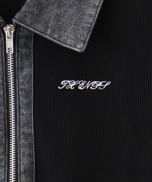 SpRay(スプレイ)の「デニム切替ダブルZIP ショートスリーブカーディガン(カーディガン/ボレロ・レディース・ネイビー/グレー/アイボリー/ブラック・FREE)」の5枚目の写真