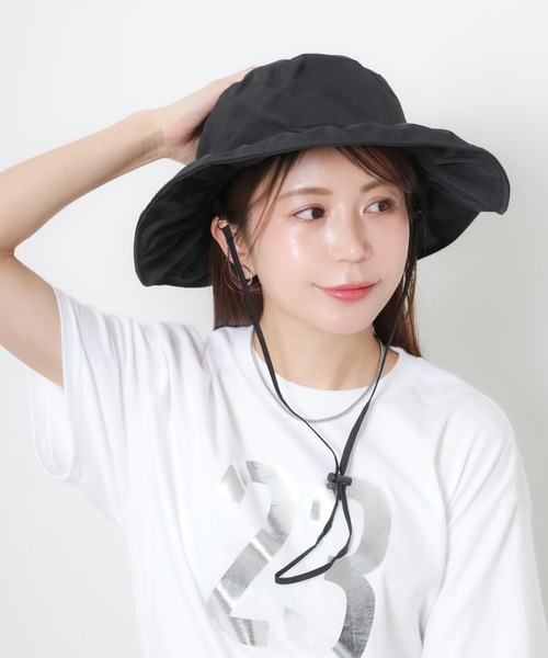 Riberry（リベリー）の「シルバーコーティングUVフリルハット（ハット・レディース・ブラック/アイボリー/グレイッシュベージュ・FREE）」の13枚目の写真