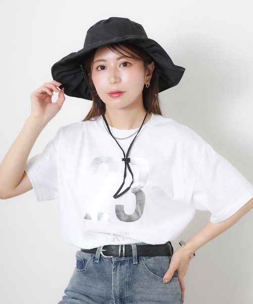 Riberry（リベリー）の「シルバーコーティングUVフリルハット（ハット・レディース・ブラック/アイボリー/グレイッシュベージュ・FREE）」の16枚目の写真