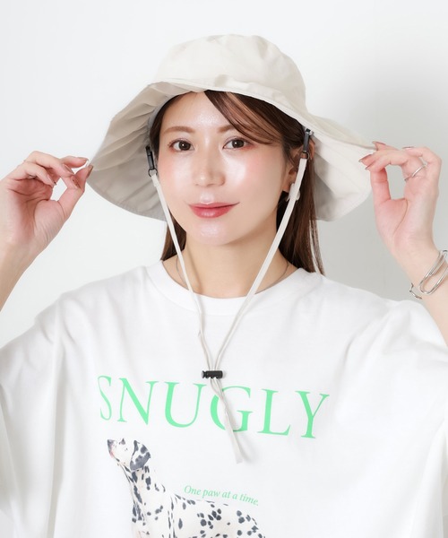 Riberry（リベリー）の「シルバーコーティングUVフリルハット（ハット・レディース・ブラック/アイボリー/グレイッシュベージュ・FREE）」の8枚目の写真