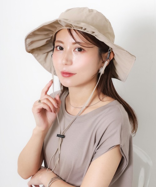 Riberry（リベリー）の「シルバーコーティングUVフリルハット（ハット・レディース・ブラック/アイボリー/グレイッシュベージュ・FREE）」の11枚目の写真