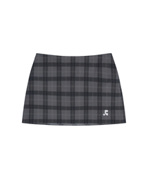 RR CHECK MINI SKIRT - CHARCOAL