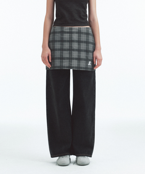 Rest&Recreation（レストアンドレクリエーション）の「RR CHECK MINI SKIRT - CHARCOAL（スカート・レディース・その他・SMALL/MEDIUM）」の3枚目の写真