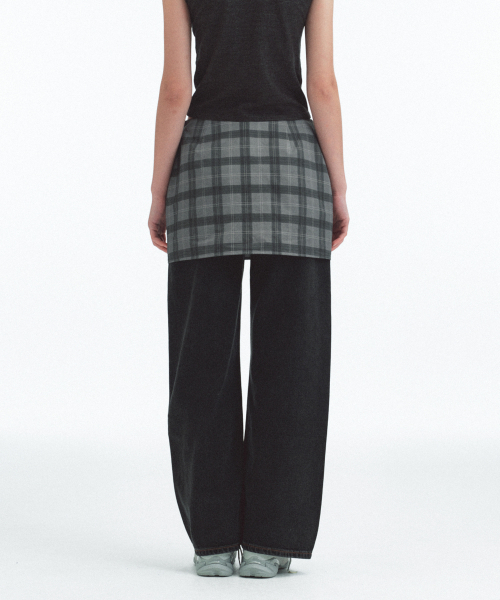 Rest&Recreation（レストアンドレクリエーション）の「RR CHECK MINI SKIRT - CHARCOAL（スカート・レディース・その他・SMALL/MEDIUM）」の5枚目の写真